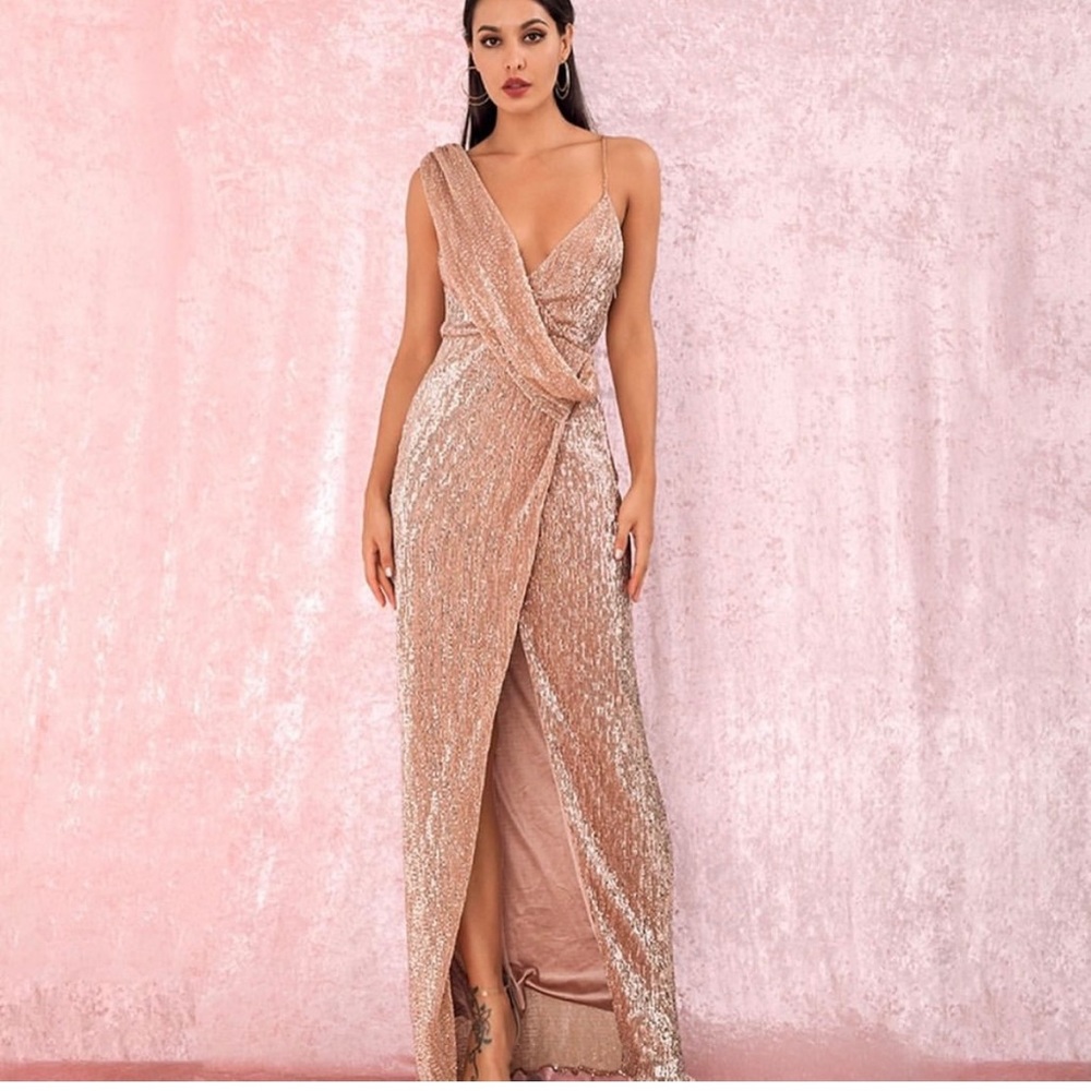Blush sequence gown - runs big